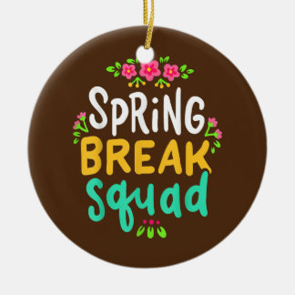 Spring Break Teacher Student Summer Holiday Beach Ceramic Ornament
