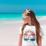 Spring Break Trip Beach Sunset Cute Custom Girls T-Shirt<br><div class="desc">This cute tropical palm tree sunset girls t-shirt is perfect for a spring break trip or a fun cruise ship getaway vacation with the family. Personalize a set of customized t-shirts for your group outing to the beach or an island family reunion.</div>