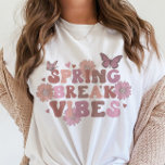 Spring Break Vibes Retro Floral Trendy Butterfly T-Shirt<br><div class="desc">Our Spring Break Vibes Retro Floral Trendy Butterfly t-shirts will bring lots of positivity to your days. Choose the color that best suits you and purchase one to wear yourself or give to a loved one for their Birthday, as a Christmas gift of just because to say how much you...</div>