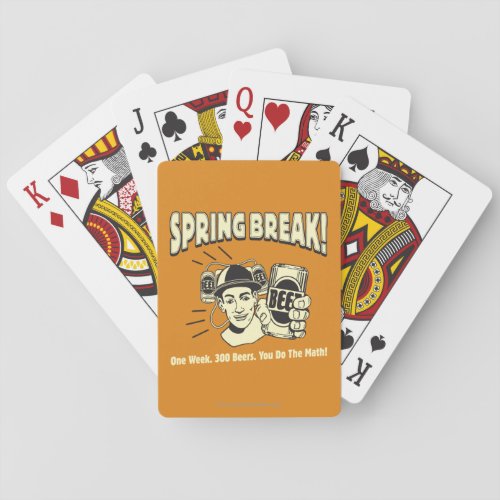 Spring Break You do the Math Playing Cards