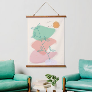 Spring breeze Wood Topped Wall Tapestry