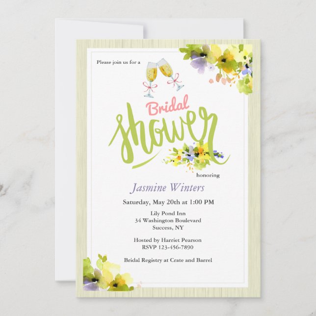 Spring Bridal Shower Invitation (Front)