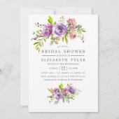 Spring Bridal Shower Watercolor Floral Invitation (Front)