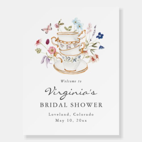 Spring Bridal Tea Welcome Sign