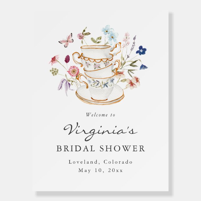 Spring Bridal Tea Welcome Sign (Front)