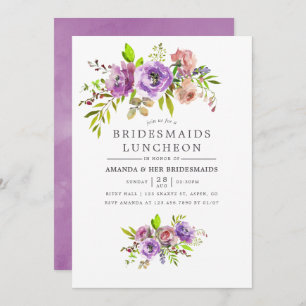 Spring Bridesmaids Luncheon Floral Invitation