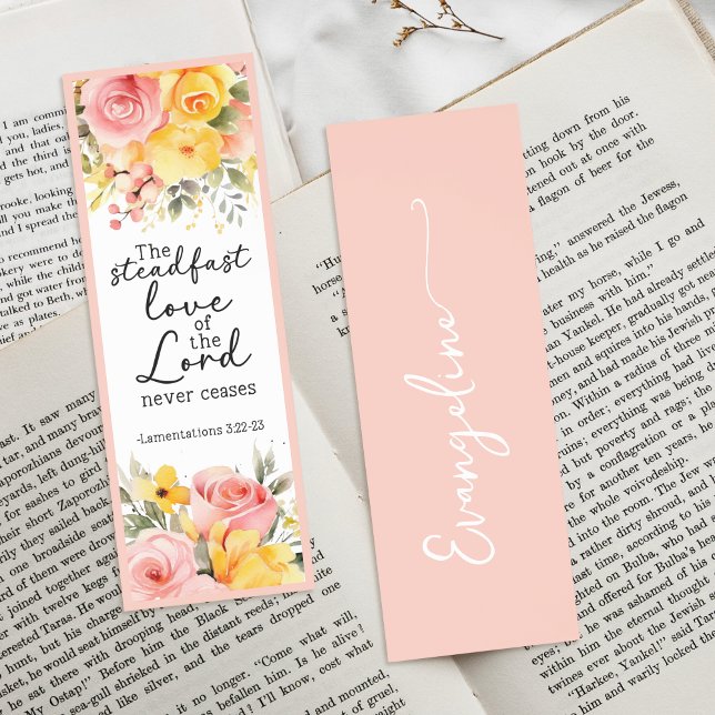 Spring Bright Floral Religious Bible Verse Custom Bookmarks (Creator Uploaded)