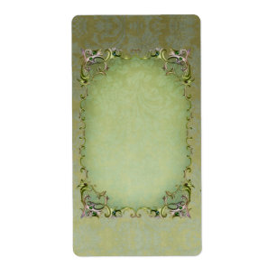 Spring Brocade Apothecary Label