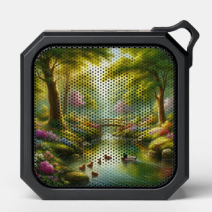 Spring brook with ducks/flowers bluetooth speaker