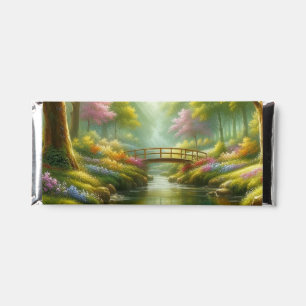 Spring brook with ducks/flowers hershey bar favors