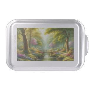 Spring brook with flowers cake pan