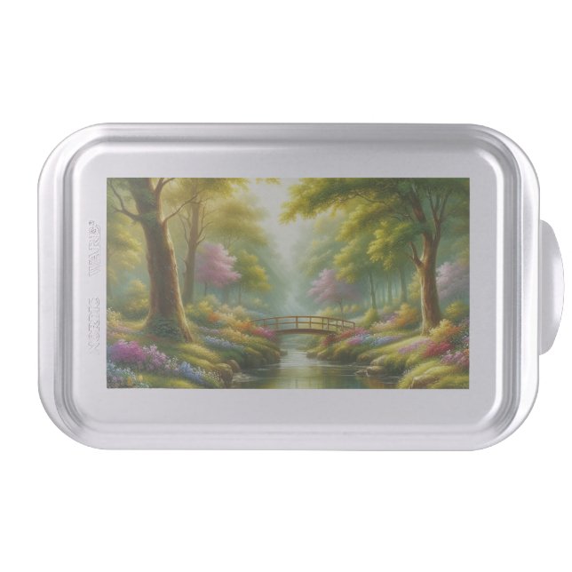 Spring brook with flowers cake pan (Front)
