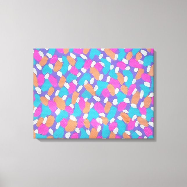 Spring Brushstrokes Colorful Abstract Art Print (Front)