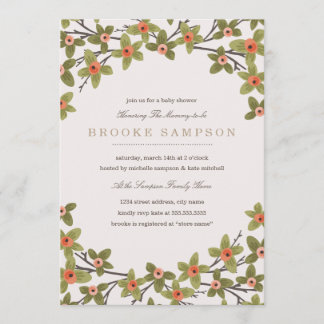 Spring Buds Baby Shower Invitation