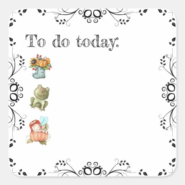 Spring Bullet Journal or Planner Square Sticker (Front)