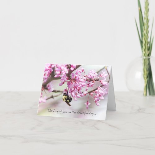 Spring Bumblebee Photo Card Bee Thinking Of You Card