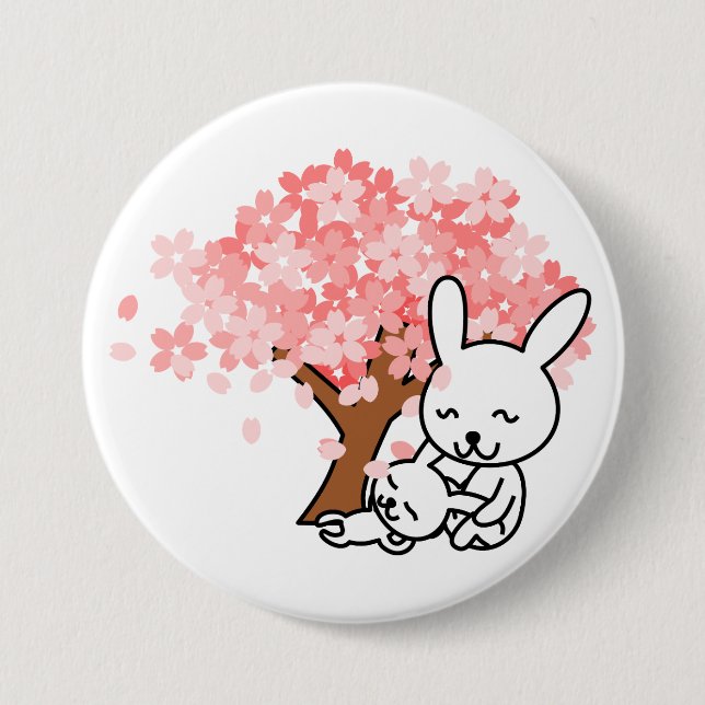 Spring Bunnies Button (Front)