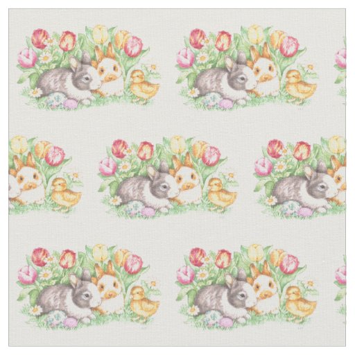Spring Bunnies Easter Bunny Fabric