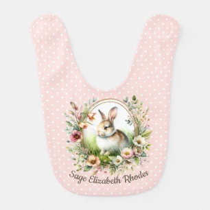Spring Bunny Baby Bib
