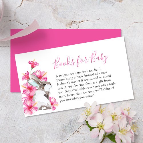 Spring Bunny Book For Baby Invitation Enclosure