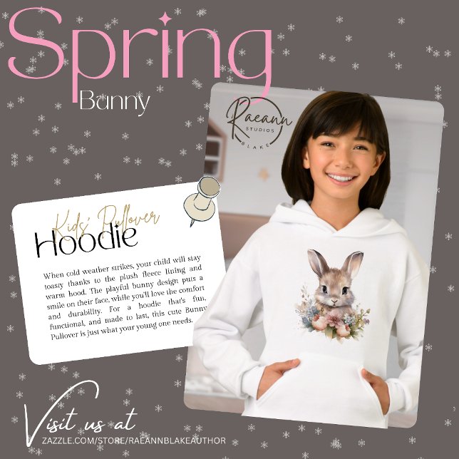 Spring Bunny Children's Pullover Hoodie (Creator Uploaded)