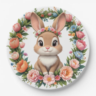 Spring Bunny Easter Paper Plate