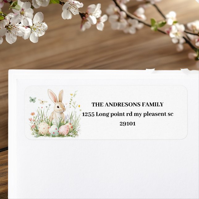  Spring Bunny & Floral Easter  Label (Creator Uploaded)