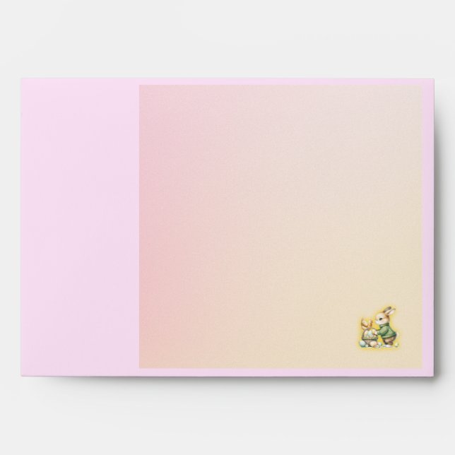 Spring Bunny Garden Coordinating Envelope (Front)