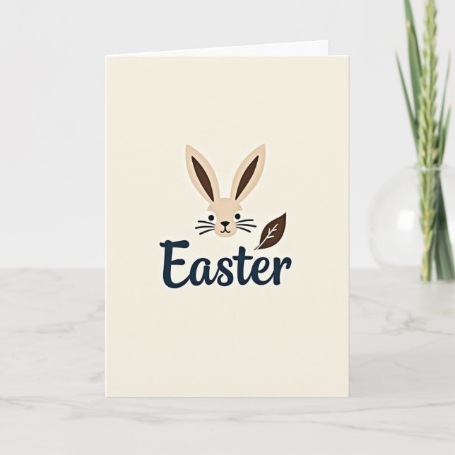 Spring Bunny Greeting Card (Front)