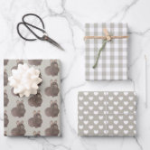 Pretty edelweiss pattern wrapping paper sheets