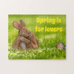 Spring Bunny Lovers Jigsaw Puzzle