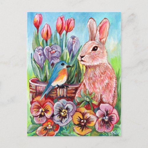 Spring Bunny Postcard