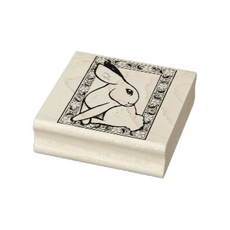 Spring Bunny Rabbit Easter Ostara                  Rubber Stamp