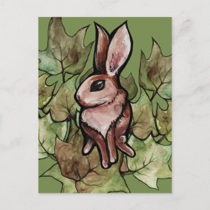 Spring Bunny Rabbit Nature Ivy Postcard