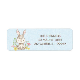 Spring Bunny Return Address Labels