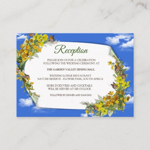 Spring Buttercup Flowers Enclosure Card