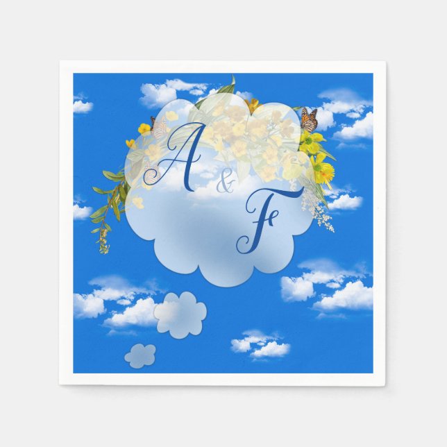 Spring Buttercup Flowers Napkins (Front)