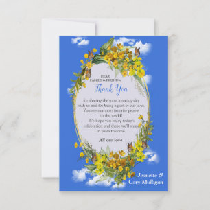 Spring Buttercup Flowers Thank You RSVP Card
