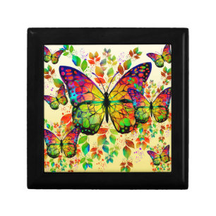 SPRING BUTTERFLIES COLORFUL NATURE GIFT BOX