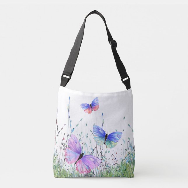 Spring Butterflies Crossbody Bag (Front)