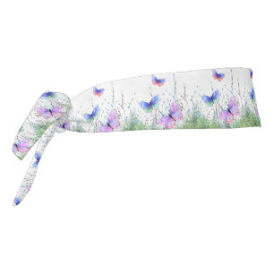 Spring Butterflies Flying Tie Headband