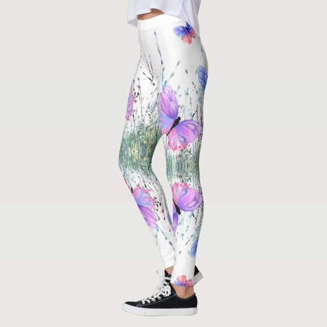 Spring Butterflies Leggings (Left)