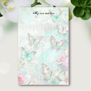 Spring Butterflies Letter Sheets Stationery