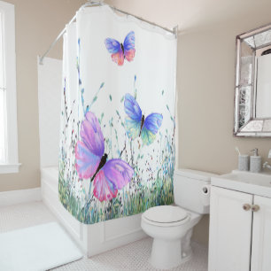 Spring Butterflies Shower Curtain