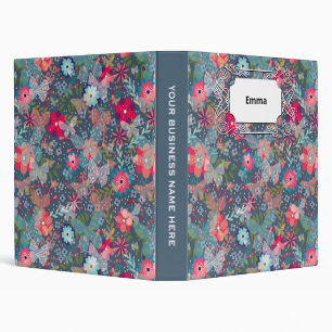 Spring Butterfly Bloom Flowers Garden 3 Ring Binder