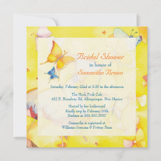 Spring Butterfly Bridal Shower Invitation
