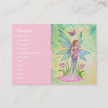 Spring Butterfly Fairy Fantasy Art Business Card by robmolily at Zazzle