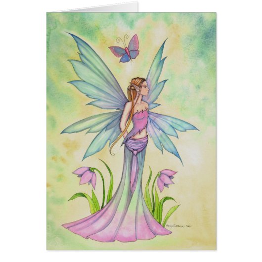 Spring Butterfly Fairy Fantasy Art Cards (Front)