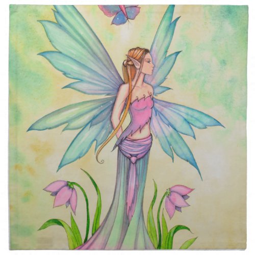 Spring Butterfly Fairy Fantasy Art Cloth Napkin