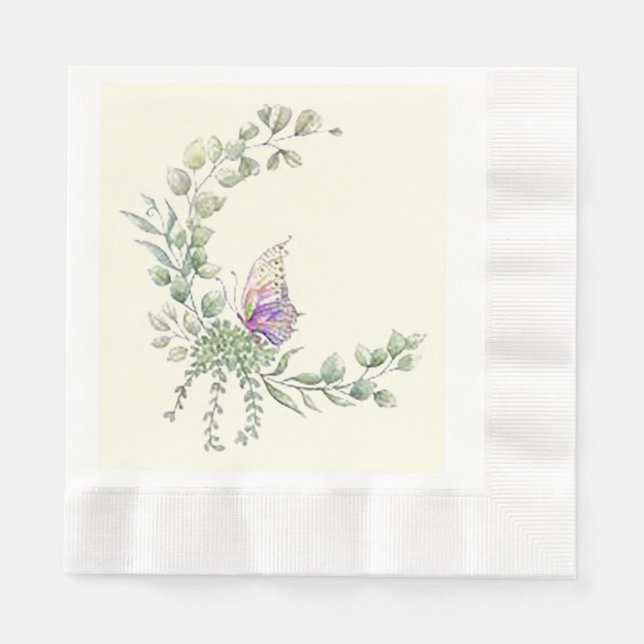Spring Butterfly Paper  Napkins (Front)
